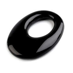 Anhänger Donut oval schwarz - 23 x 33 cm (Kunststoff)
