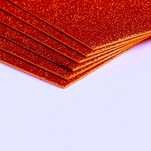 Moosgummi Glitter rot A4 - 2 mm