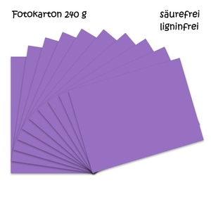 Fotokarton violett A4 - 10 Bogen - 240g