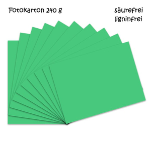 Fotokarton smaragdgrün A4 - 10 Bogen - 240g