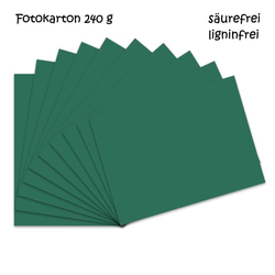 Fotokarton dunkelgrün A4 - 10 Bogen - 240g