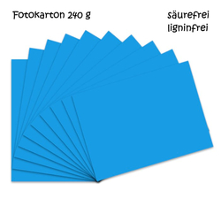 Fotokarton kobaltblau A4 - 10 Bogen - 240g