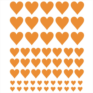 Bügelbilder Herzen Herzchen NEON orange