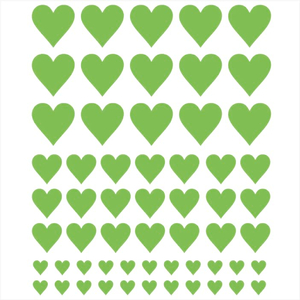 Bügelbilder Herzen Herzchen grün