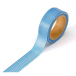 Washi-Tape Streifen blau/weiß