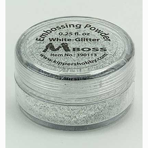 MBoss Embossingpulver White-Glitter (Weiß-Glitter)
